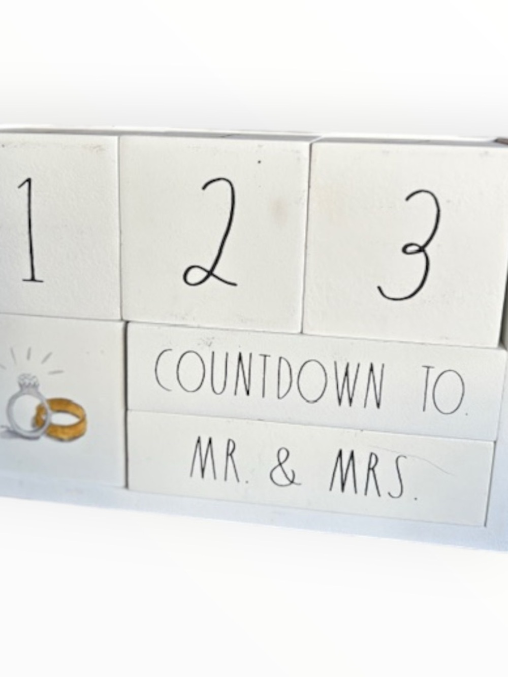Rae Dunn Countdown Block Set Wedding Holiday Days Until Calendar Decor - Picture 5 of 13